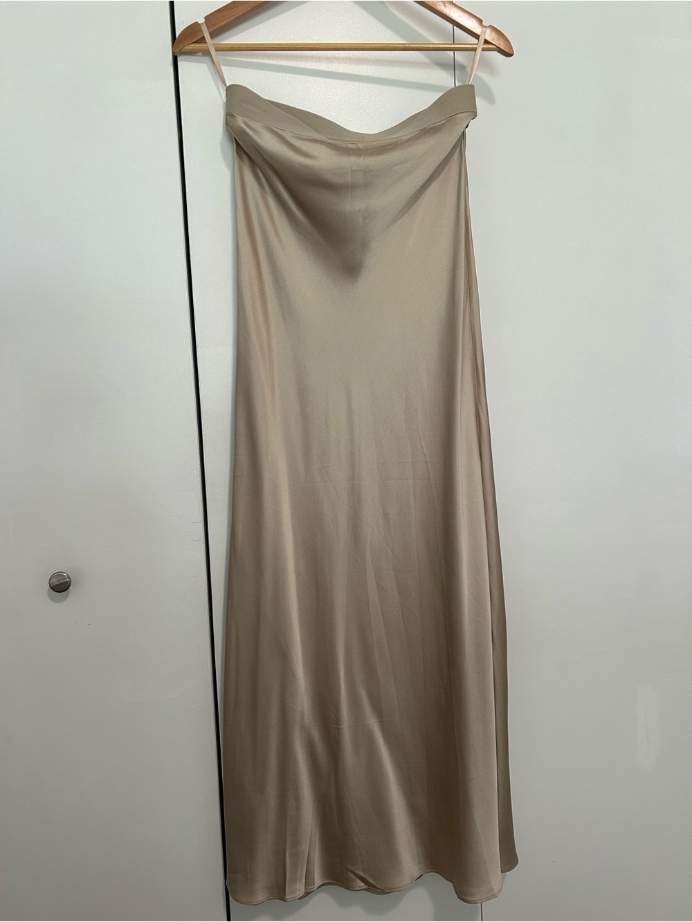 Quince Champagne Maxi Silk Skirt
